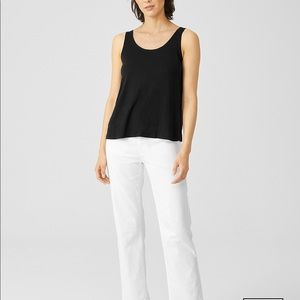 Eileen Fisher Linen Cotton Tank Blend Summer Weight Top Large